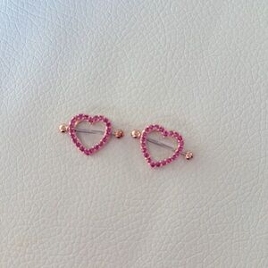 Heart nipple rings, hypoallergenic titanium BRAND NEW